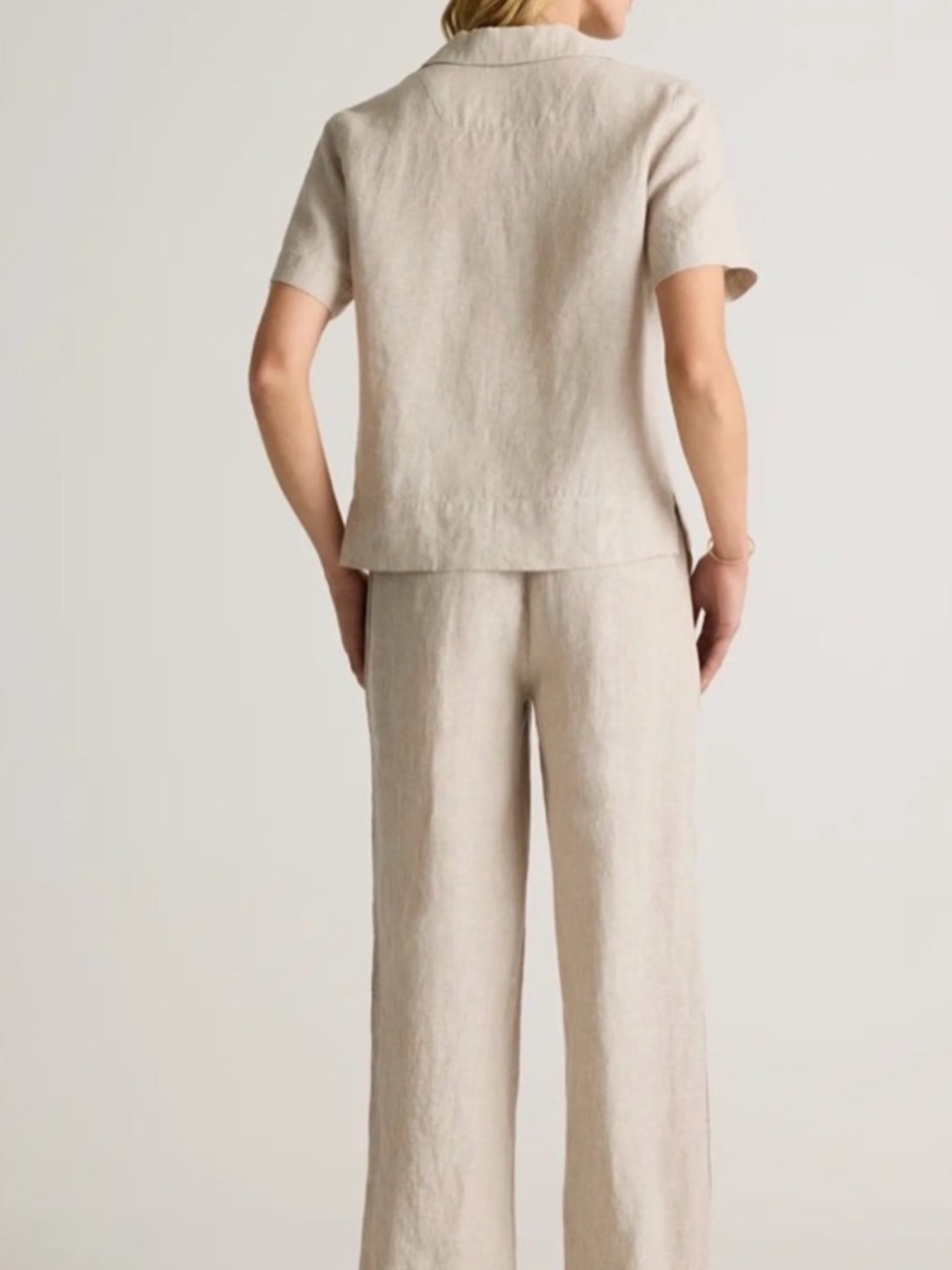Quince 100% European Linen Wide Leg Pants in Driftwood Size Medium - Picture 4 of 15